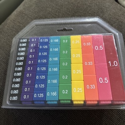 ETA Learning Resources Set 51  Decimal cubes W/ Activity Guide FRACTION TOWER