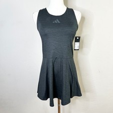 Adidas Dress Melange Flounce Girls Size XL(16) Black New Sleeveless Racerback