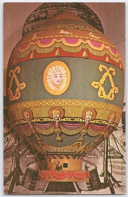 Vintage Montgolfier Balloon Postcard 1783 First Human Flight Historic