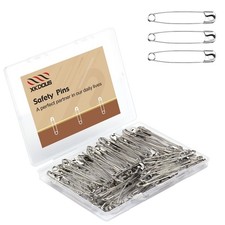 XKDOUS 2.2 Inch Large Safety Pins 200 Pcs Silver inches 200 Pcs ,