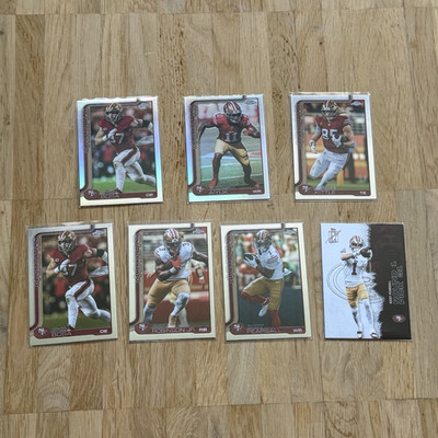 Topps Chrome + Signature NFL 2025 - San Francisco 49ers - 7 Karten LOT