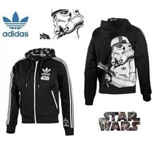 New Adidas Stormtrooper Black Jacket Star Wars Track hoodie Black P99646 XXL
