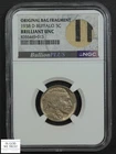 1938 D Buffalo Nickel 5C ORIGINAL BAG FRAGMENT NGC MS BU Brilliant UNC