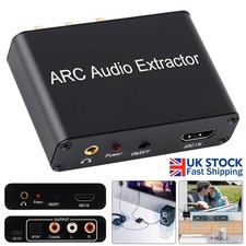 NEW HDMI Audio Extractor ARC To SPDIF Coaxial L/R Stereo RCA 3.5mm Jack Adapter