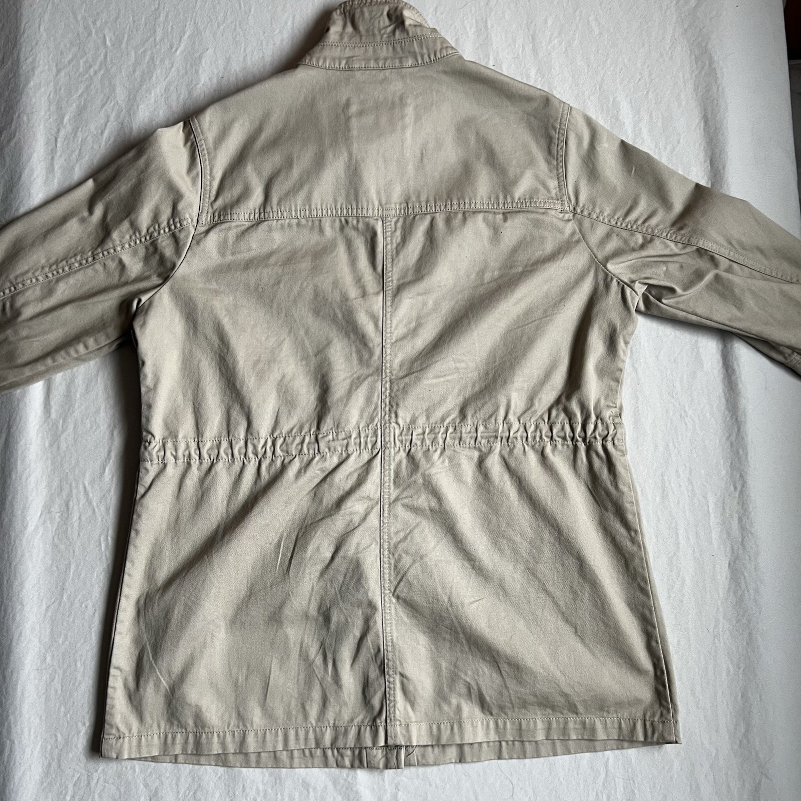 FatFace Military Field Jacket Size 6 Beige Utility Cotton Zip Up Coat image 2