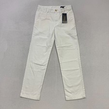 Polo Ralph Lauren Boys White Size 10 Straight Fit Chino Pants NWT 55 New