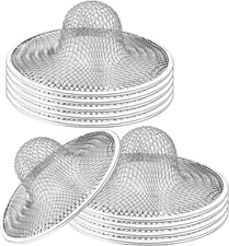 10Pcs Mesh Sink Strainer, 2.75" Top/1" Stainless Steel Slop Basket Filter Trap, 