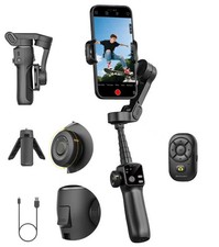AOCHUAN Gimbal Stabilizer for iPhone w/Bluetooth Remote, 3-axis Phone Stabili...