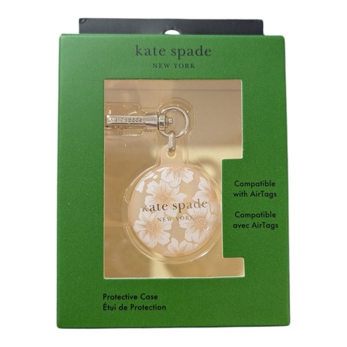 E2. Kate Spade Keychain Holder Case for Apple Airtag - Hollyhock Floral