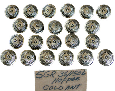 Vtg MCM STARBURST STAR Button 7/8'' Novelty Texture Lot 26 Gold Black Dome Shank