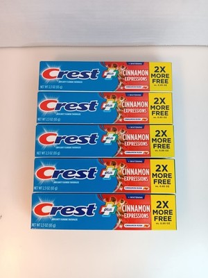 Crest Plus Expressions Cinnamon Rush Toothpaste 2.3 oz  ( Lot of 5)