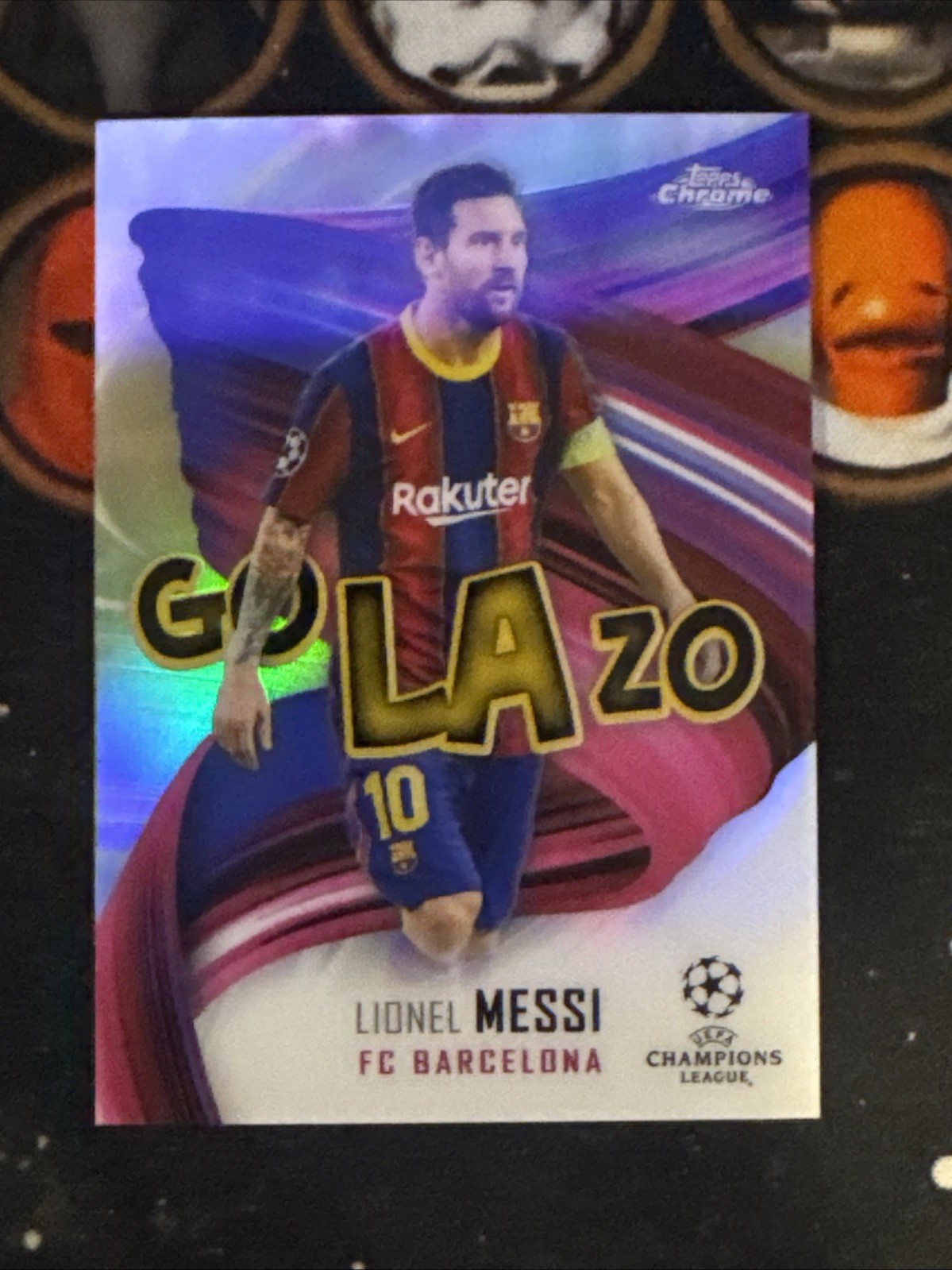 2020-21 Topps Chrome Uefa Lionel Messi Golazo