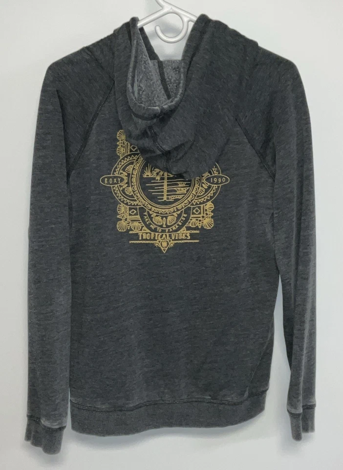 Roxy Pullover Hoodie Women’s Large Gray.   12078 - Image 3 of 4