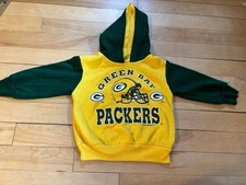 Green Bay packers nfl park bench kids 2t USA made hooded sweatshirt