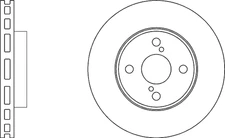 Vented Brake Discs and Pads Front Proformer PBD8258+PBP7214 fits TOYOTA COROLLA