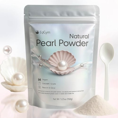 EquSym 100% Natural Pearl Powder for Skin - 5.29oz Pure Freshwater Pearl Powder