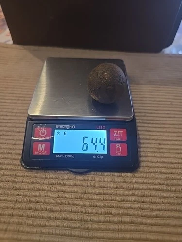 Civil War Era 64 Gram 1 Inch Cast Iron Cannon Ball