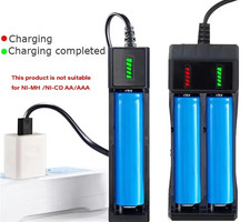 Dual USB 18650 Battery Charger 1/2/4 Slot for 14500 16340 18650