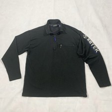 Vintage Eddie Bauer Ebtek Mens Large 1/4 Zip L/S Sweater Fleece Outdoor Black