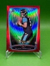 Blake Bortles 2014 Topps Chrome RED REFRACTOR Rookie Card #187 (6593) #18/25. rookie card picture