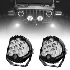 5round Led Driving Lights Offroad Lights Spot Beam White Utv Suv Atv 4x4