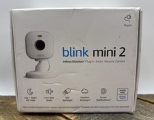Blink Mini 2 Indoor/Outdoor Plug-in Smart Security Camera HD Night 2 Way Audio