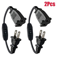 2Pcs Polarized Extension Cord with On Off Switch 2 Prong Power Cable 6ft