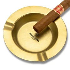 Ashtray Alloy Cigar 3 Slot Portable Travel Lightweight Round Smoking Accessories