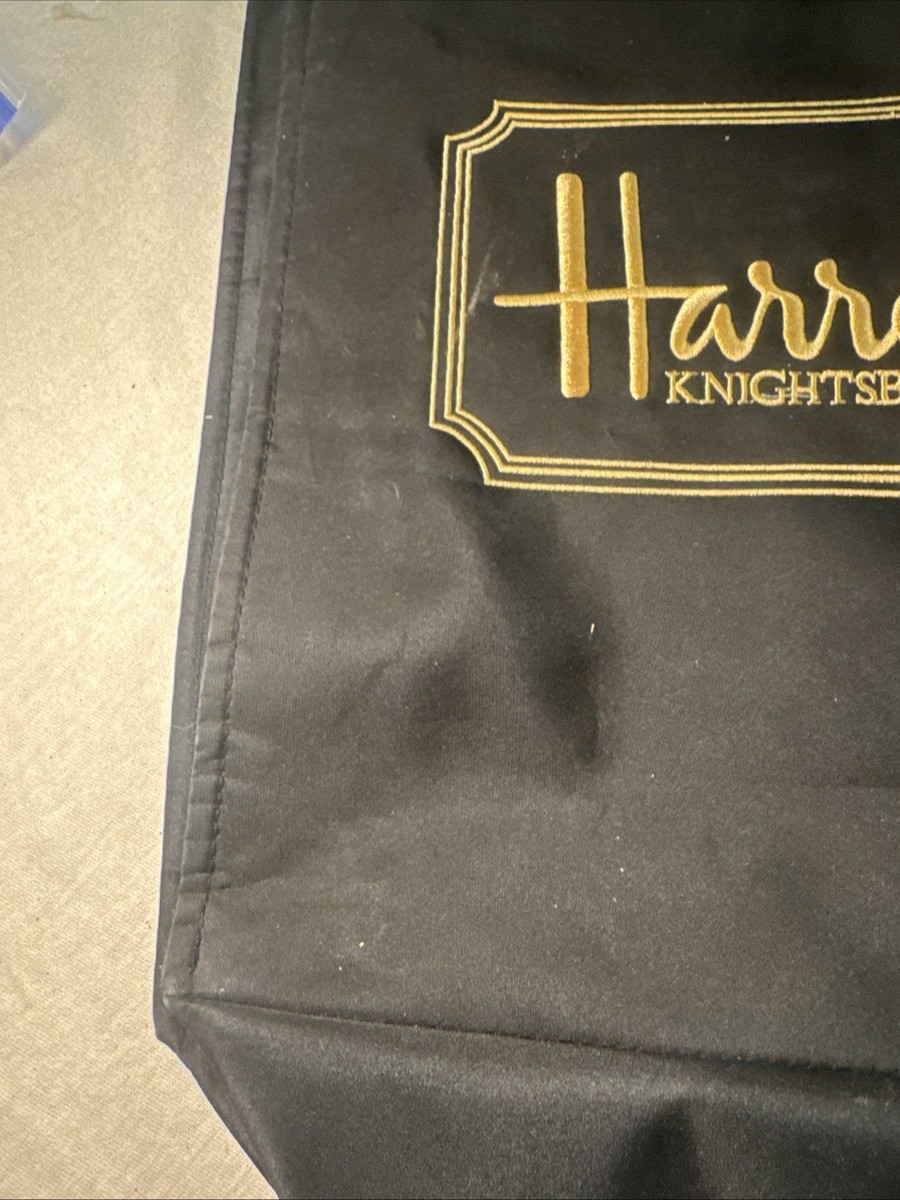Harrods Knightsbridge London Shopper Tote Bag Vintage 90s View 5