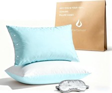 Cooling Pillow Cases Queen Size 2Pc, Qmax 4.5, Cooling Pillowcases for Hot Sle