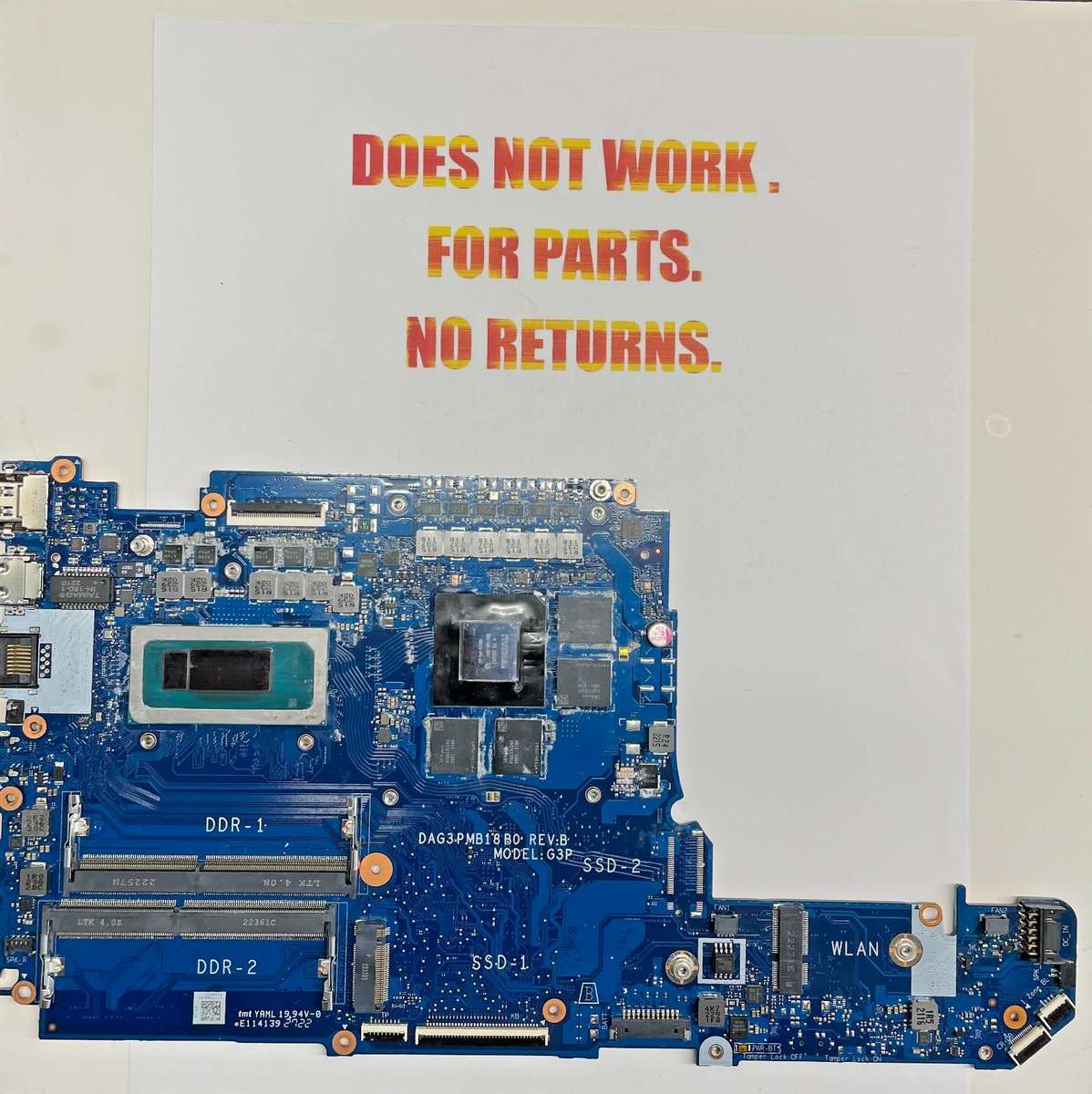 HP VICTUS 15-FA Laptop Motherboard N15770-601 DAG3PMB18B0 i7