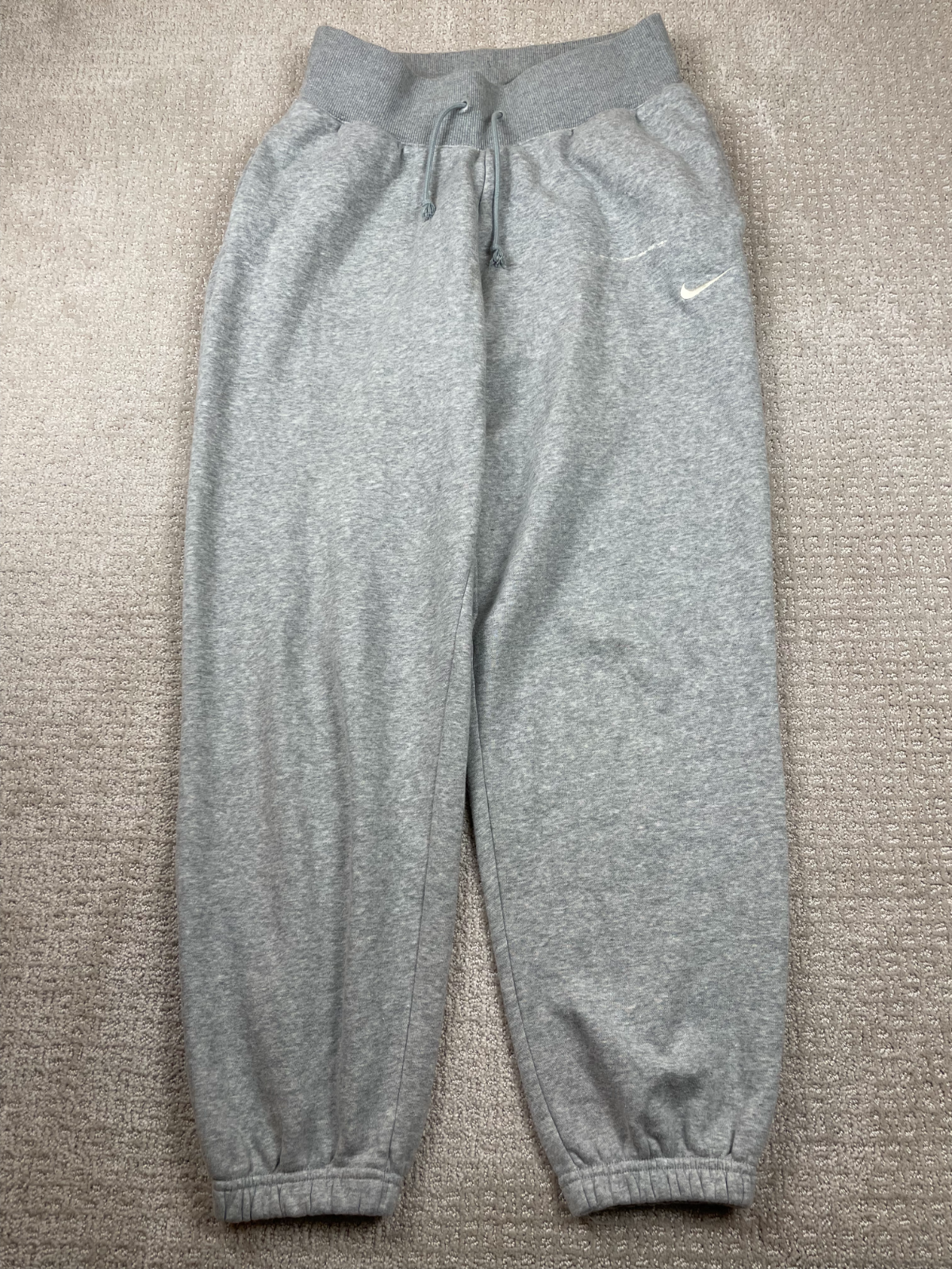 Nike Sportswear Sweatpants Womens Small Gray Phoenix Fleece High Waist Oversized