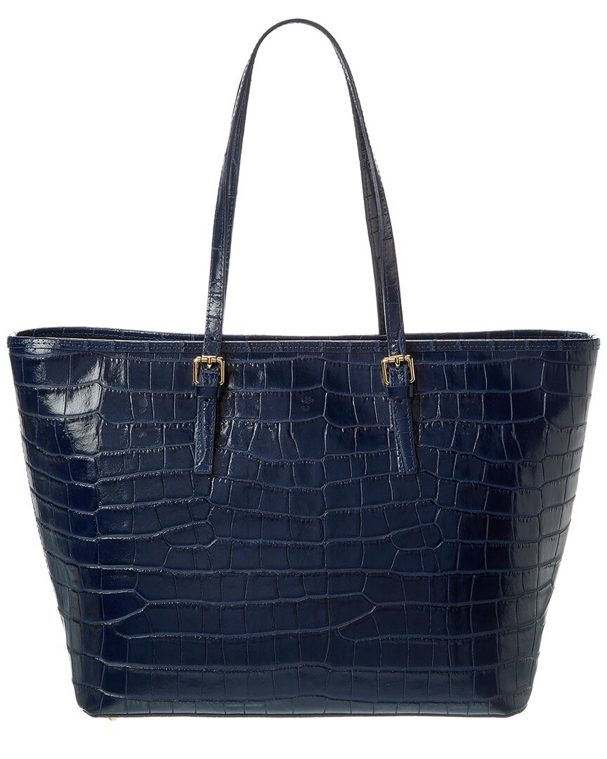 Женская кожаная сумка Persaman New York 1178 синего цвета Ats 28690₽