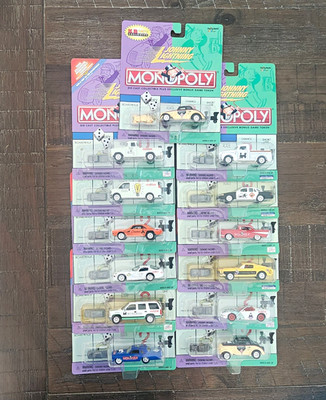 Johnny Lightning Monopoly COMPLETE 13 Car Set +Gold Willys KB Toys Exclusive MOC