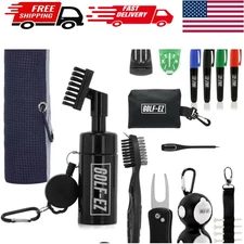 Comprehensive Golf Essentials Set: Towel, Retractable Brush & Gift-Worthy Tools