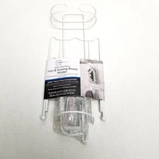 Mainstays Over Door Iron Ironing Board Holder White Steel Adjustable Storage NEW