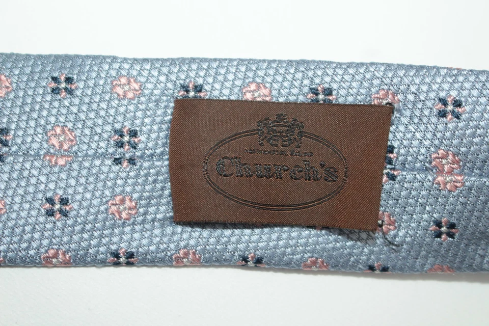 Gravata de seda CHURCH'S feita na Itália F84690 - Imagem 4 de 4