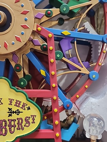 Carole Towne Lemax The Starburst CARNIVAL RIDE Animated Lemax FERRIS WHEEL - Picture 18 of 24