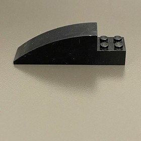 Lego Curved Slope Police 5974 Black Replacement Part Piece 41766