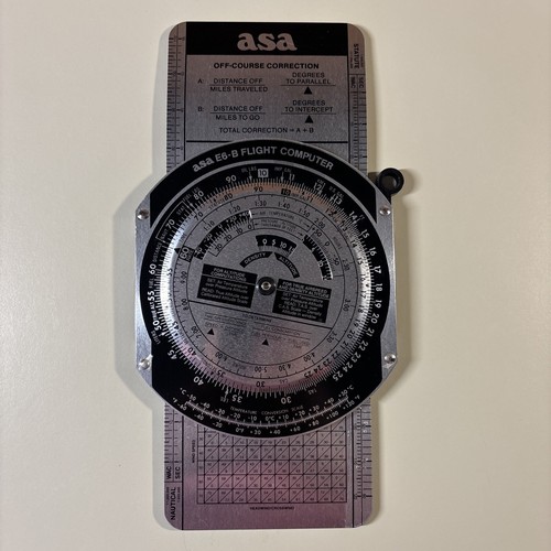 Vintage 1987 ASA Flight Computer Model E6-B In Case w/ Manual Booklet - Picture 3 of 16