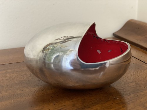 Rare 1950s Hans Bunde Carl Cohr Denmark Smile Silver Plate Ashtray - Picture 7 of 8