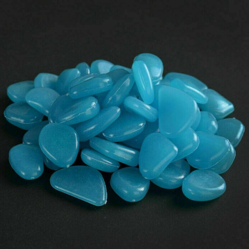 100pcs Glow In The Dark Pebbles Stones Home Garden Walkaway Aquarium Fish Tank - Picture 15 of 18