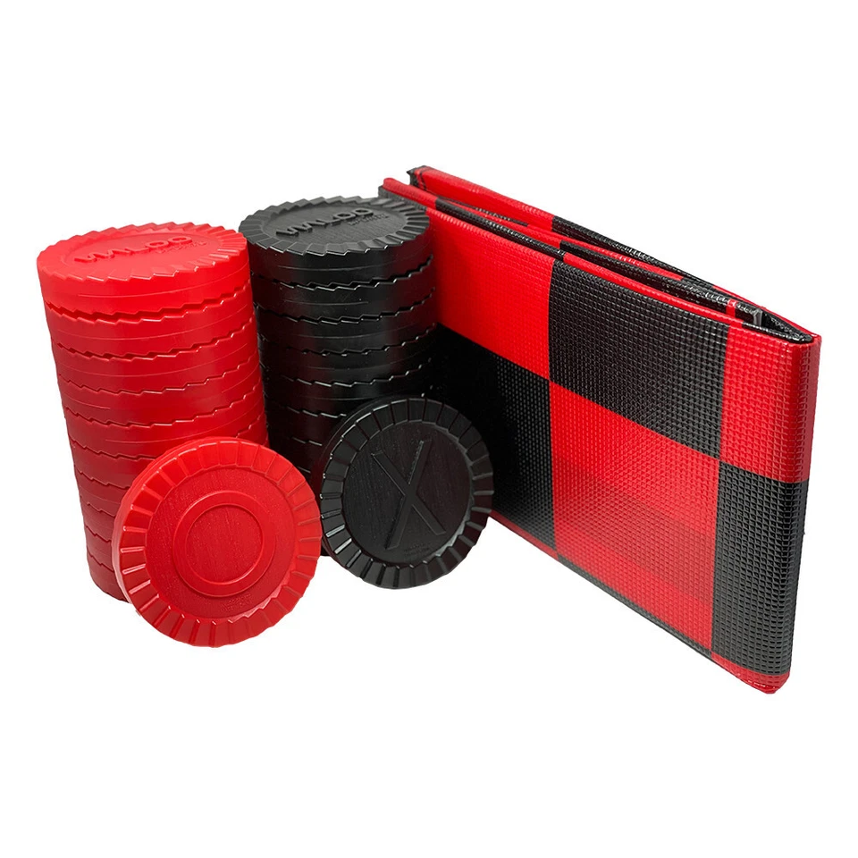 Waloo Sports Jumbo Reversible Checkers/Tic Tac Toe Play Set - NEW - Image 3 of 3