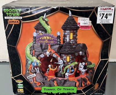Lemax Spooky Town Tunnel of Terror Animated/Musical/Lights Ride WORKS! With Box!
