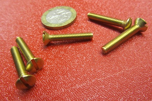 Brass Oval Head Machine Screw Slotted 8-32 x 1.00" Length, 50 pcs - Picture 10 of 12