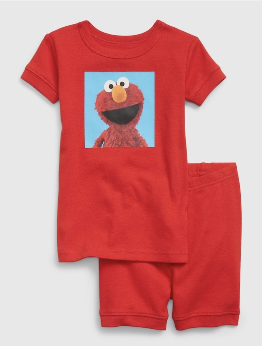 GAP KIDS BOYS PAJAMAS 100% ORGANIC COTTON SESAME STREET ELMO RED