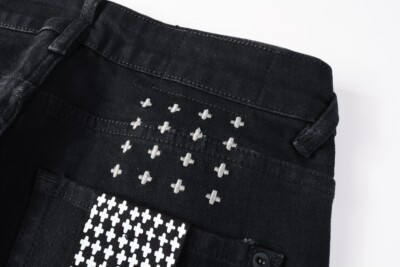 ksubi 28 正規品 NEW KSUBI Men's Soild Black Ripped Pants High Street