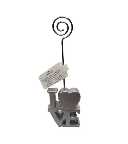Kate Aspen Silver 'LOVE' Place Card Picture Holders Party 3.5" NEW Lot of 11