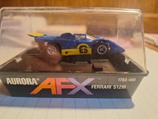 Aurora / AFX Slot Car Ferrari 512M 6 Blue / Yellow