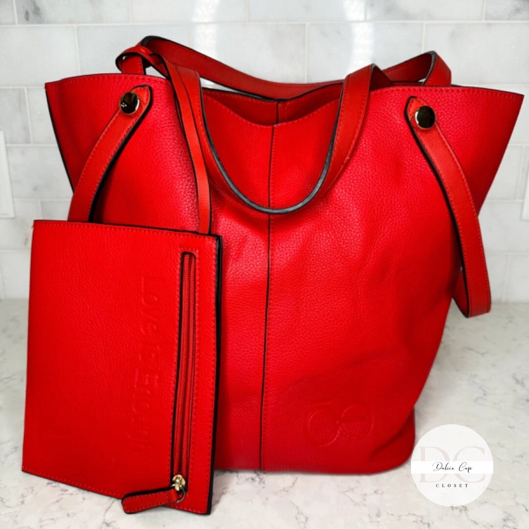 E Faux Leather Red Bucket Bag eBay